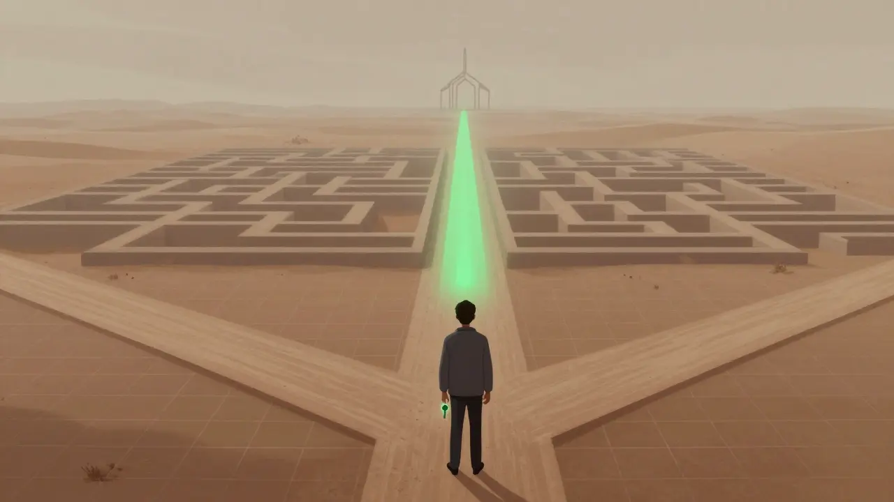 Trader choosing a niche Polkadot path over a crowded DEX maze