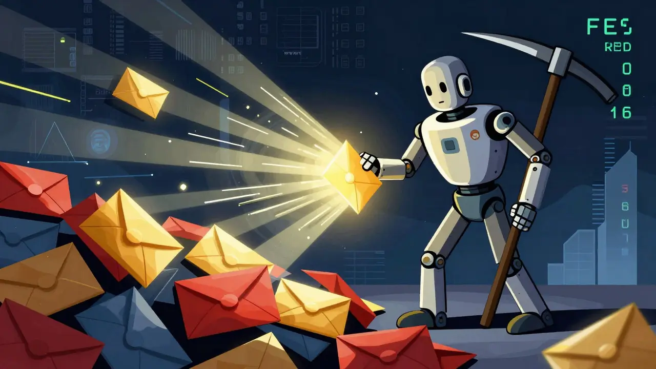 Robotic miner selecting high-fee transactions