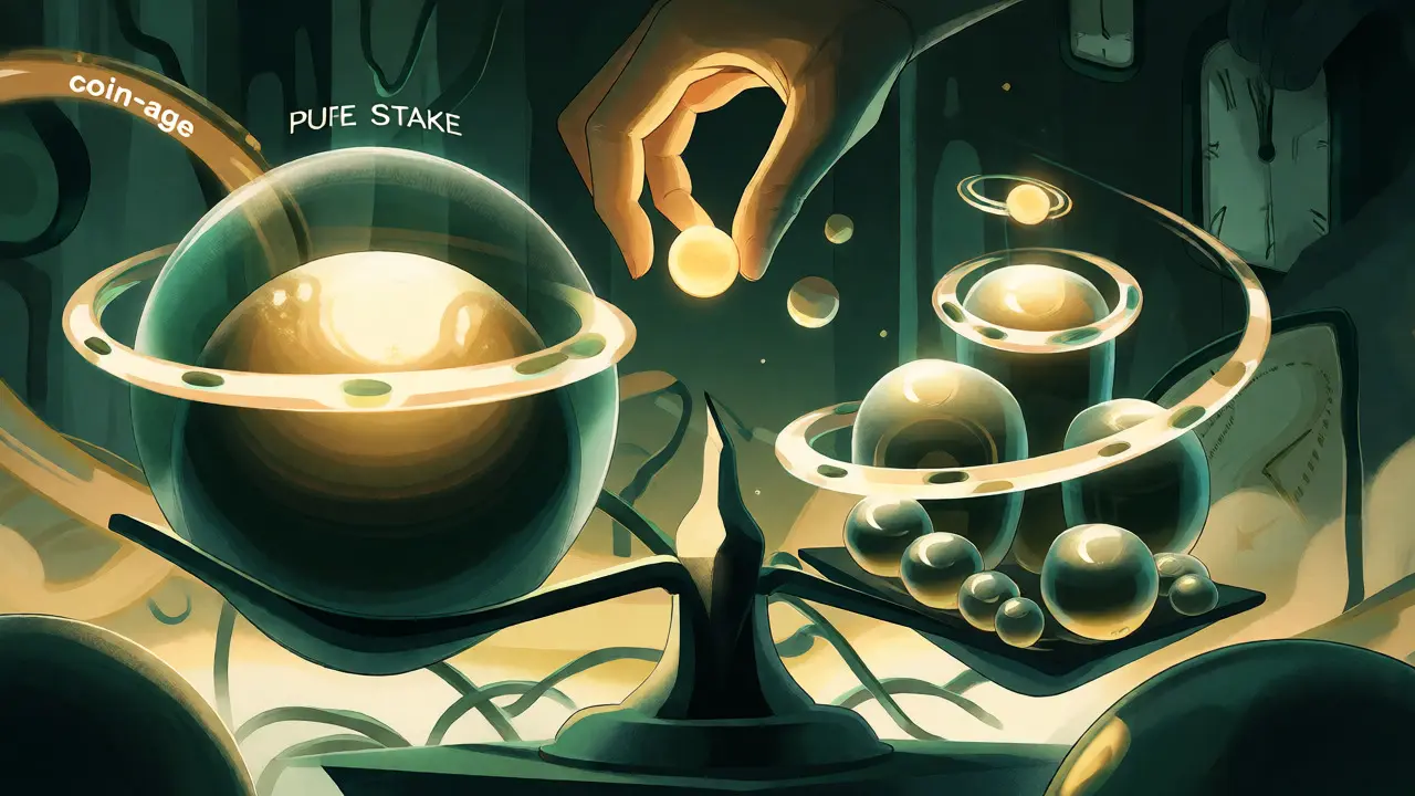 Surreal scales balancing large stake orbs against capped effective balances.